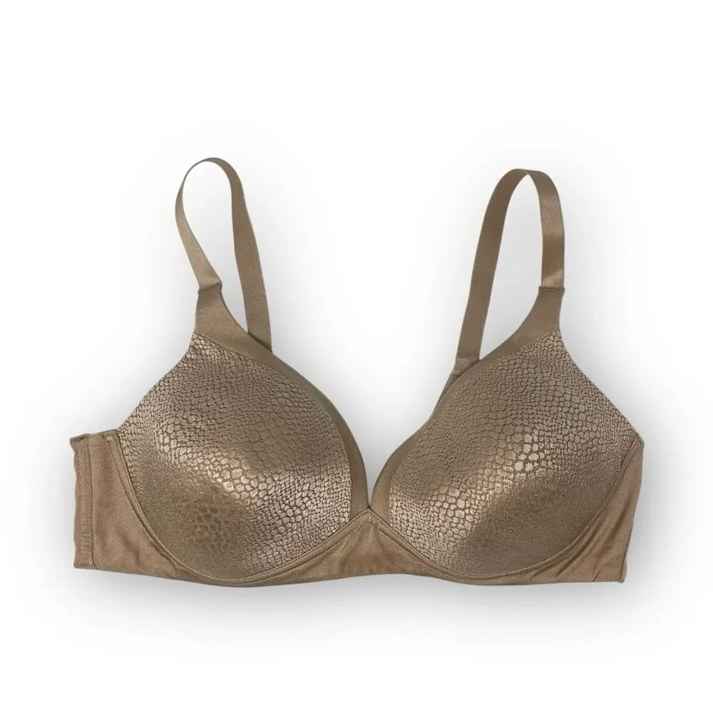 Warner's Back Smoothing Comfort Wireless Lift T-Shirt Bra Tan W4013 Size 40C